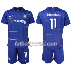 Camisetas Chelsea DROGBA 11 Niño Primera Equipacion 2018/2019